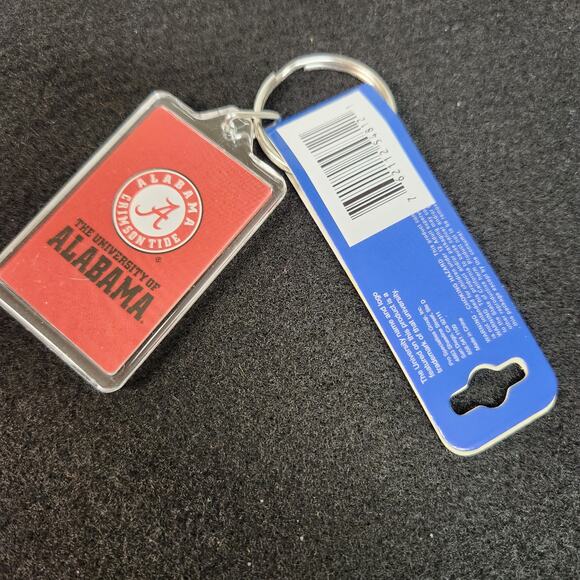 Alabama Crimson Tide 2 inch acrylic key chain ring NWT double side collegiate - Picture 2 of 5